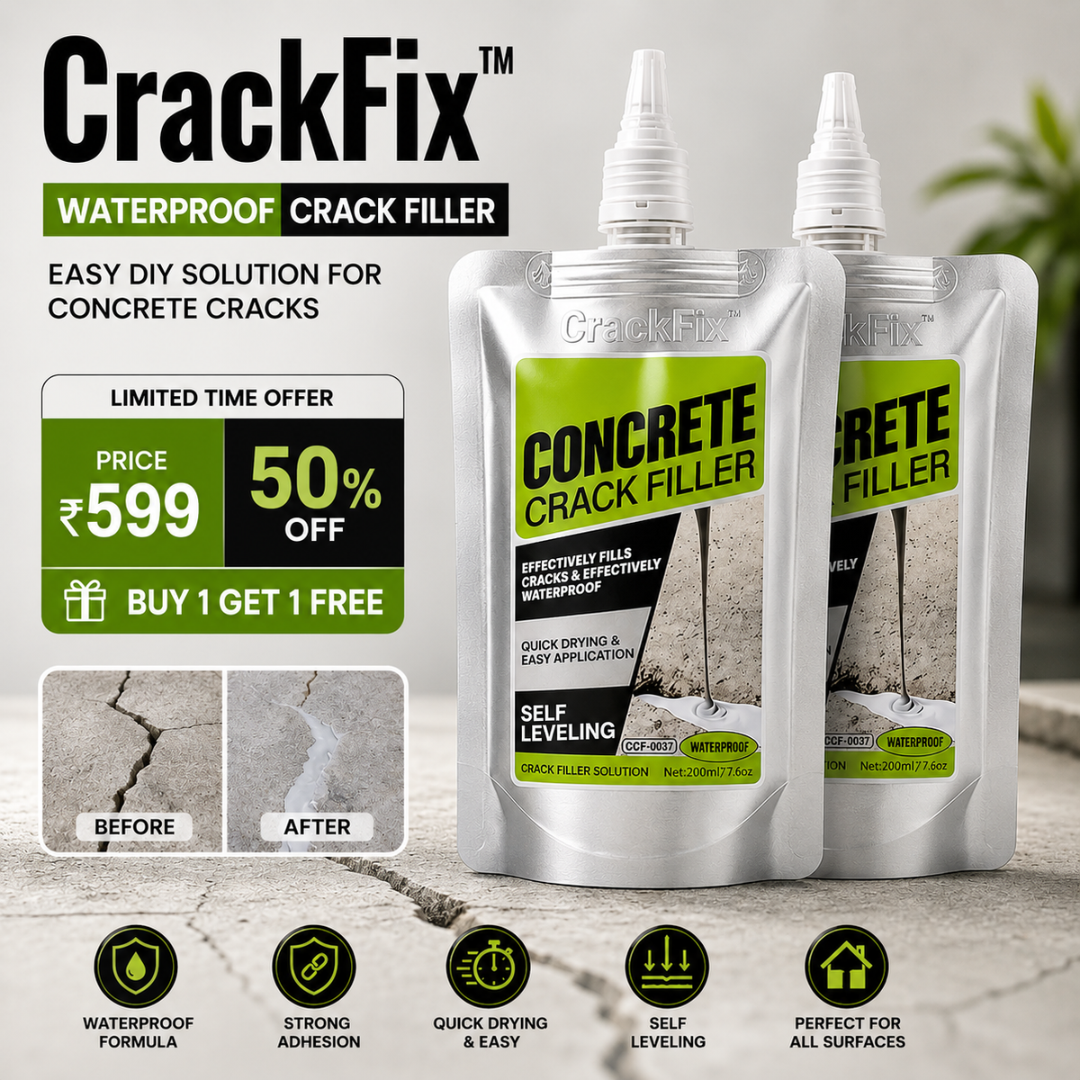 CrackFix™ Waterproof Crack Filler